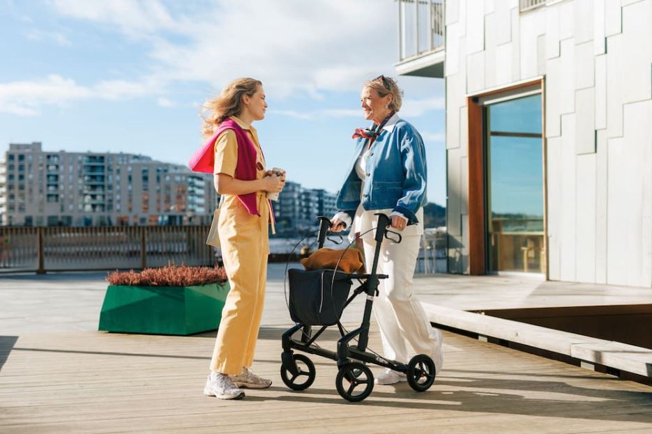 Sichere Umgang mit dem Rollator